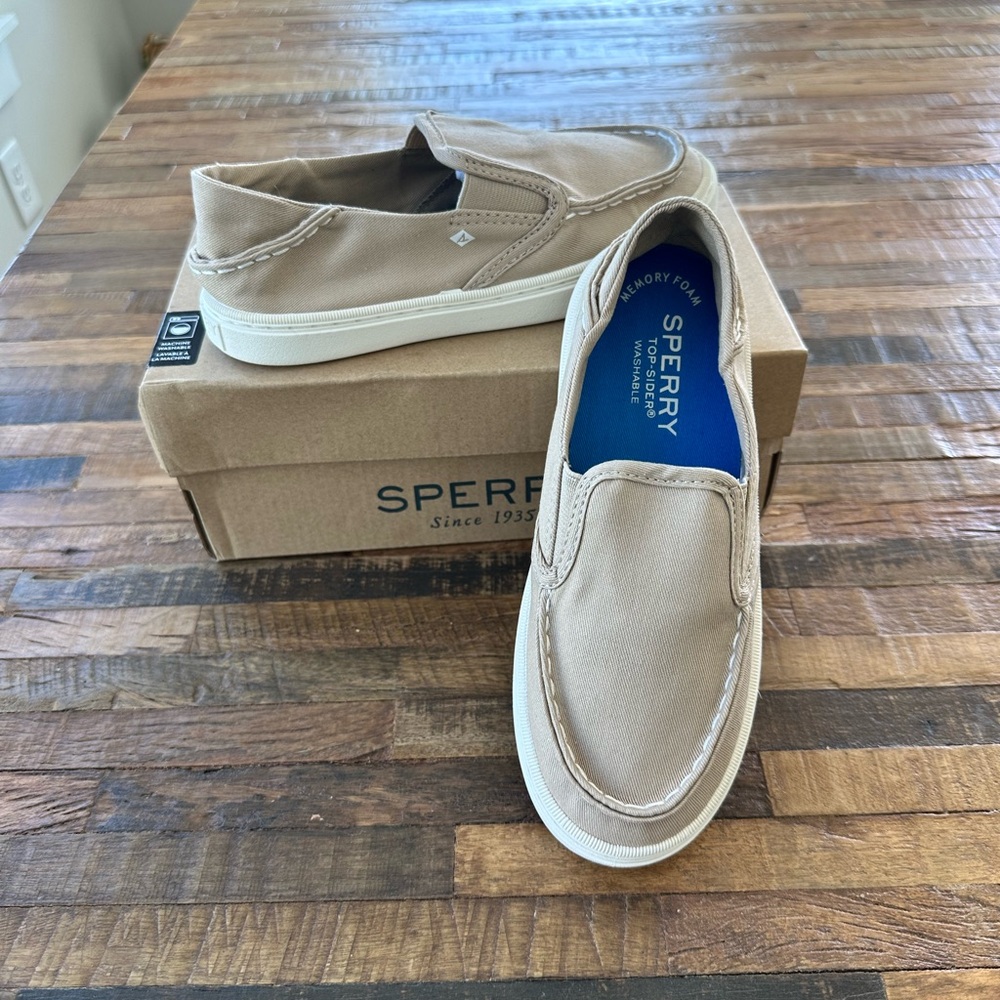 Sperry Kids Tan Slip-On Sneakers